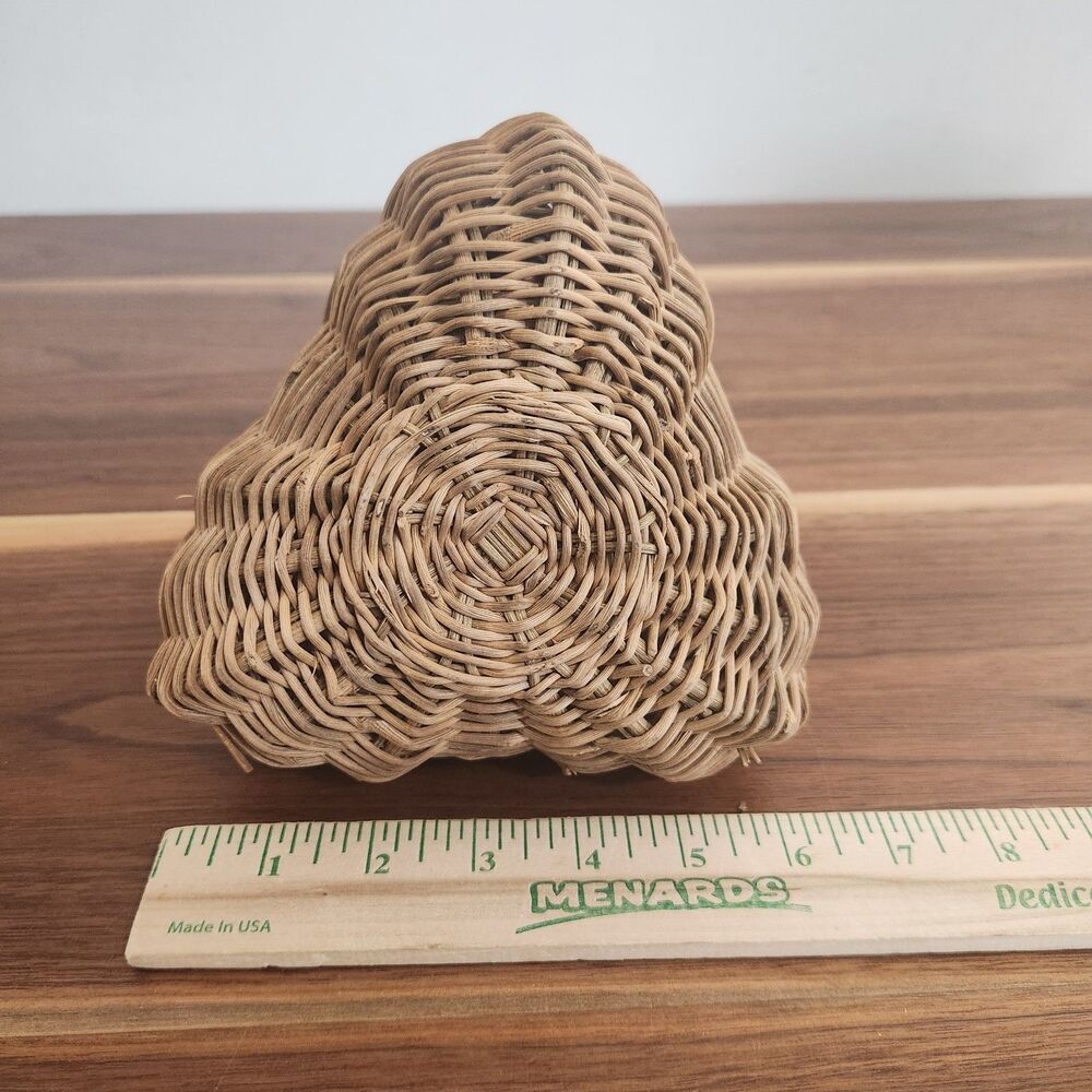 Antique Primitive Buttock Basket With Lid Snake Charmer Fisherman Garlic Vintage - Picture 13 of 14